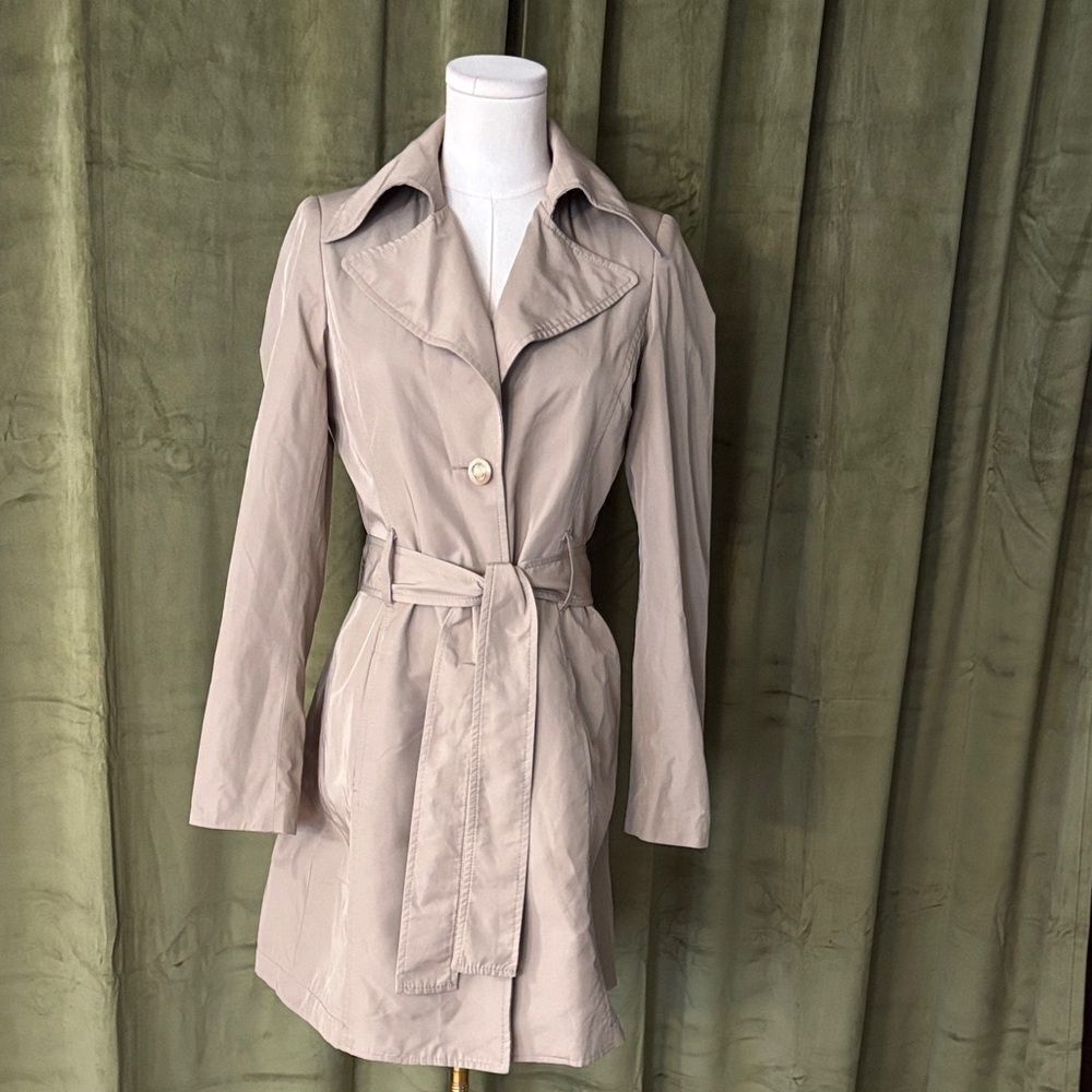 Sandro Ferrone Elegant Tan Women's Trench Coat, S